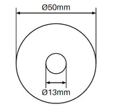 50mm Diameter nylon washer Black nylon